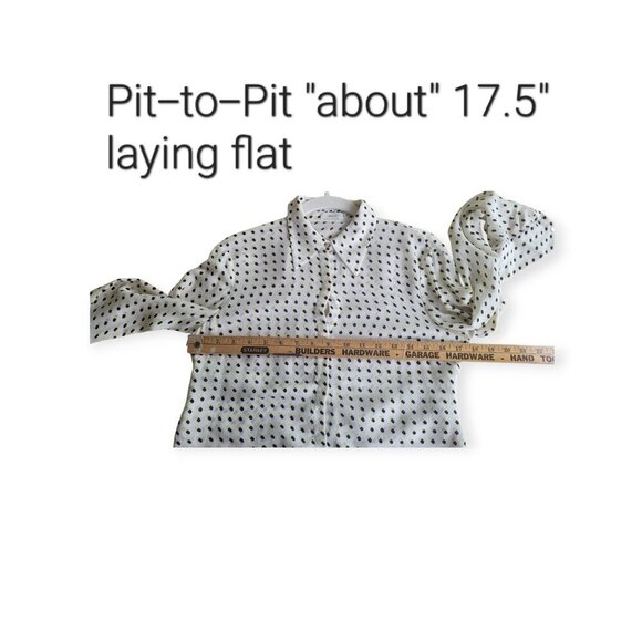 A.L.C. Silk Blouse Cream Multi-Color Pattern Size 2 - Picture 7 of 11